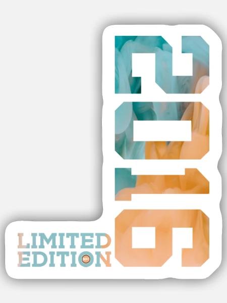 10. GEBURTSTAG LIMITED EDITION 2016 - Sticker Größe S (10 x 10 cm) - Mattweiß