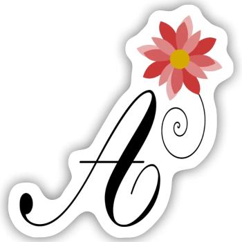 A. ALPHABET. LIEBE - Sticker Größe S (10 x 10 cm) - Mattweiß - Vorne