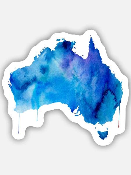 Australien - Sticker Größe S (10 x 10 cm) - Mattweiß