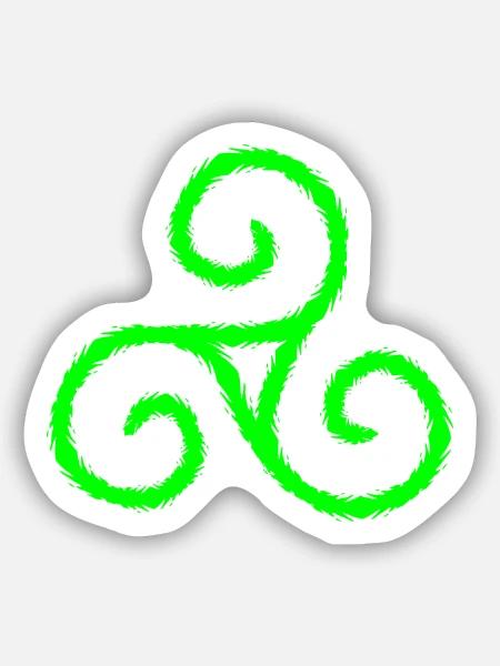 Keltisches Symbol Triskele Dreierspirale - Sticker Größe S (10 x 10 cm) - Mattweiß