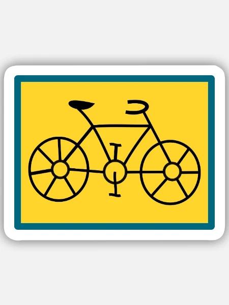 FAHRRAD. FAHRRAD - Sticker Größe S (10 x 10 cm) - Mattweiß