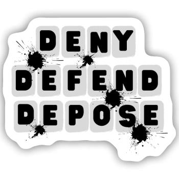 VERWEIGERN VERTEIDIGEN ABSETZEN - Sticker Größe S (10 x 10 cm) - Mattweiß - Vorne