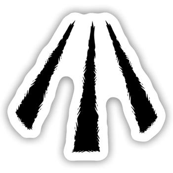 Keltisches Symbol Awen - Sticker Größe S (10 x 10 cm) - Mattweiß - Vorne