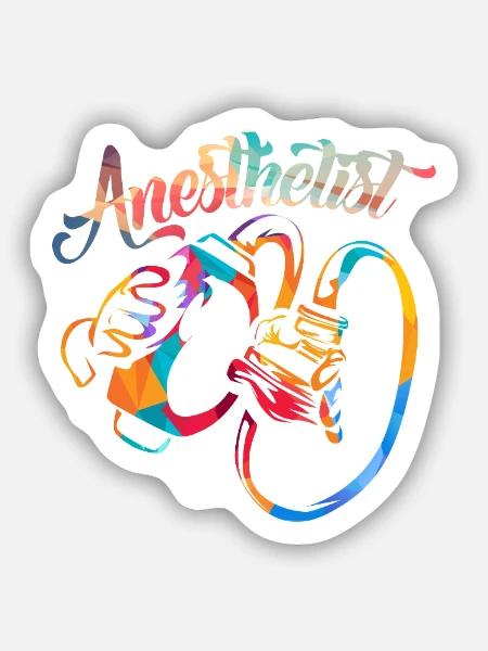 Souveräner Narkosearzt Operationssaal - Sticker Größe S (10 x 10 cm) - Mattweiß