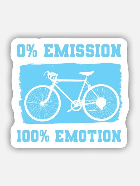 Umweltschutz Fahrrad Klimawandel Spruch MTB - Sticker Größe S (10 x 10 cm) - Mattweiß