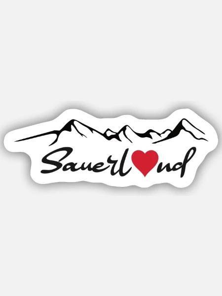 Sauerland Sticker - Sticker Größe S (10 x 10 cm) - Mattweiß