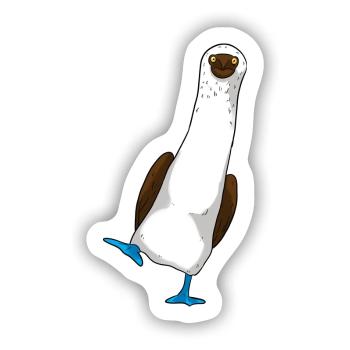 Blaufußtölpel - Sticker Größe S (10 x 10 cm) - Mattweiß - Vorne