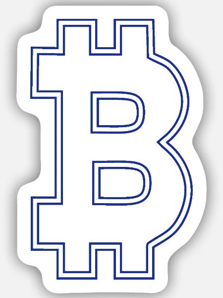 Bitcoin bitcoin BITCOIN Bitcoin - Sticker Größe S (10 x 10 cm) - Mattweiß