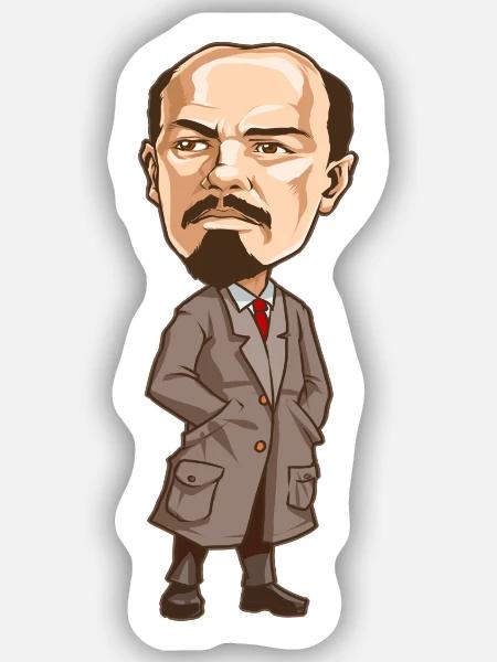 Glühender Sowjet Parteitheoretiker - Sticker Größe S (10 x 10 cm) - Mattweiß