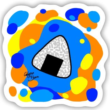 Onigiri - Calypso Blous - Sticker Größe S (10 x 10 cm) - Mattweiß - Vorne