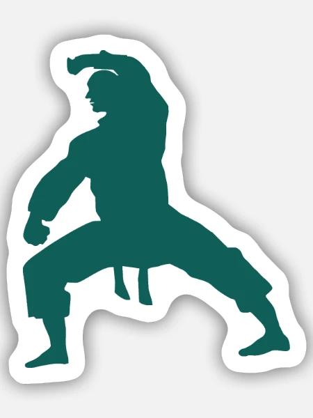 kaempfer - Sticker Größe S (10 x 10 cm) - Mattweiß