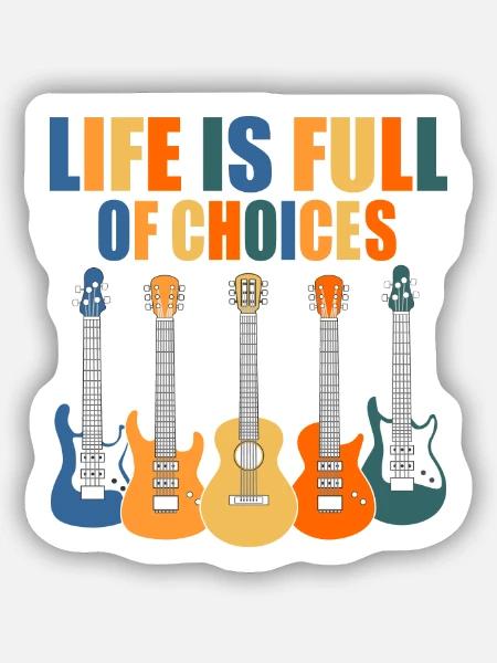 Guitar Player Guitarist - Sticker Größe S (10 x 10 cm) - Mattweiß