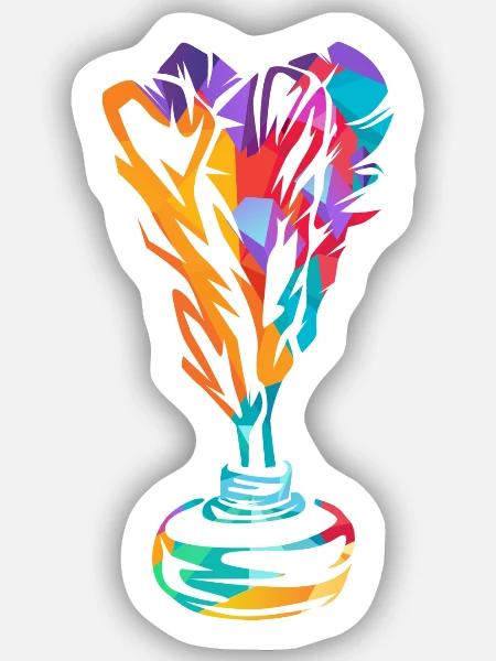 Schneller Peteca Vereinsspieler - Sticker Größe S (10 x 10 cm) - Mattweiß