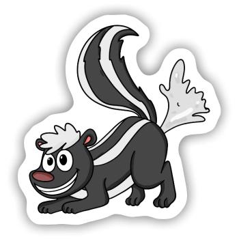 skunk - Sticker size S (10 x 10 cm) - white matte - Front