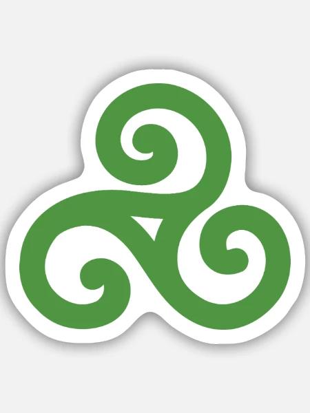 Keltisches Symbol - Sticker Größe S (10 x 10 cm) - Mattweiß