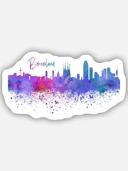Barcelona - Sticker Größe S (10 x 10 cm) - Mattweiß