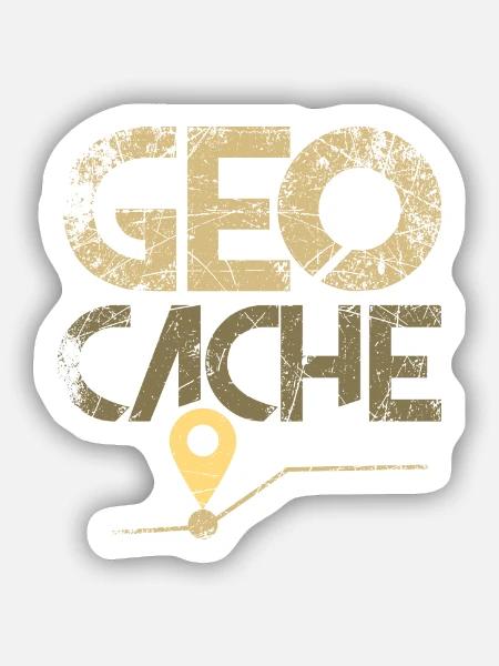 Geocache Geocaching Geocatcher Geocatcherin - Sticker Größe S (10 x 10 cm) - Mattweiß