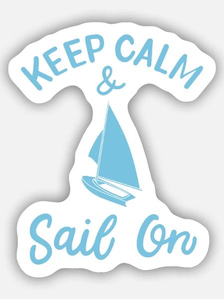Segeln Segelboot - Sticker Größe S (10 x 10 cm) - Mattweiß