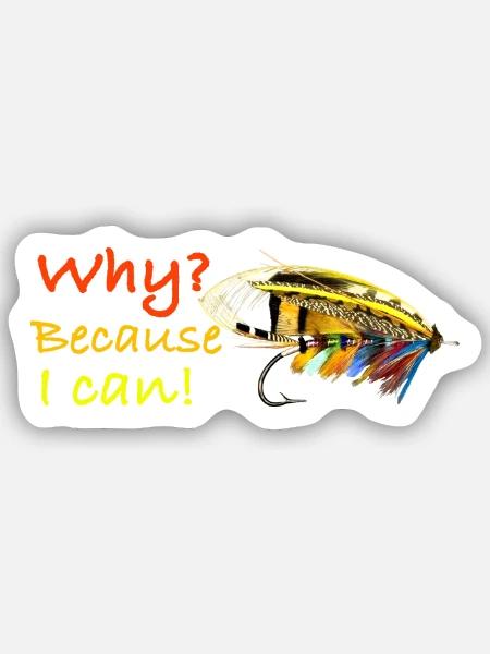 Warum, weil ich Ghost Fly kann - Sticker Größe S (10 x 10 cm) - Mattweiß