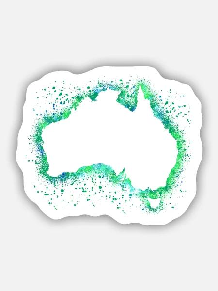 Australien - Sticker Größe S (10 x 10 cm) - Mattweiß