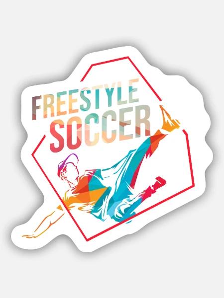 Rasanter Freestyle Ballzauber - Sticker Größe S (10 x 10 cm) - Mattweiß