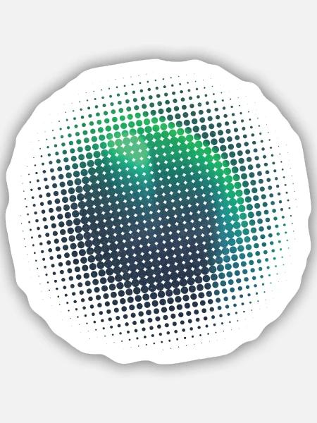 Polarlicht Nordlichter Aurora Borealis - Sticker Größe S (10 x 10 cm) - Mattweiß
