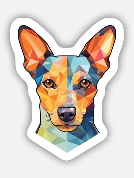 Ratonero Bodeguero Andaluz Hunderasse Aquarell - Sticker Größe S (10 x 10 cm) - Mattweiß