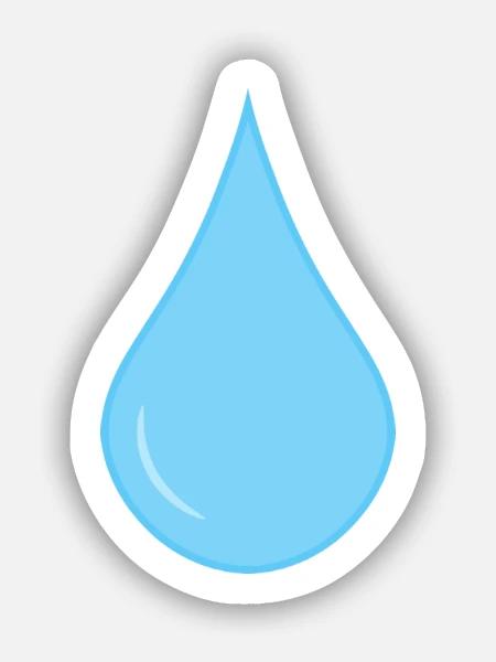 Regentropfen Symbol Regen Tropfen - Sticker Größe S (10 x 10 cm) - Mattweiß