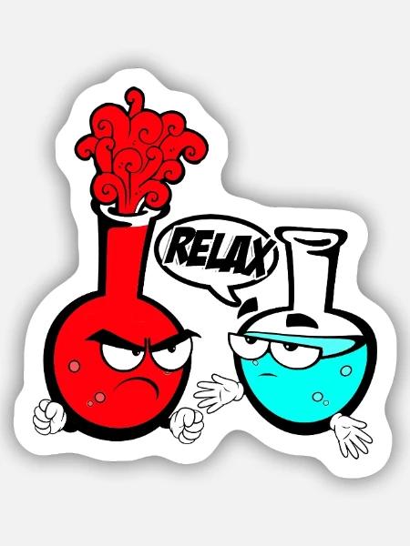 Chemie - Sticker Größe S (10 x 10 cm) - Mattweiß