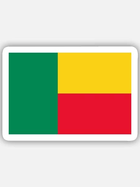 Benin - Sticker Größe S (10 x 10 cm) - Mattweiß