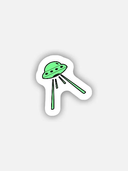 Raumschiff - Sticker Größe S (10 x 10 cm) - Mattweiß
