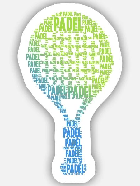 Padelschläger Padel Tennis Paddle Padeltennis - Sticker Größe S (10 x 10 cm) - Mattweiß