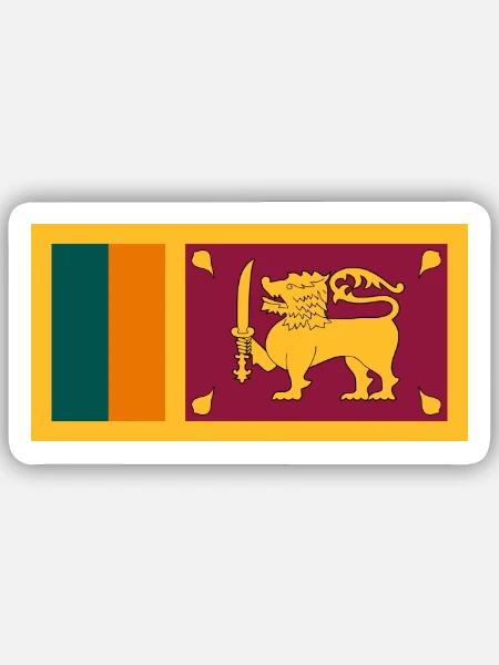 Sri Lanka - Sticker Größe S (10 x 10 cm) - Mattweiß