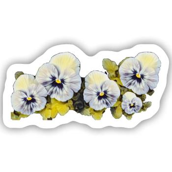 Gedanken - Sticker Größe S (10 x 10 cm) - Mattweiß - Vorne