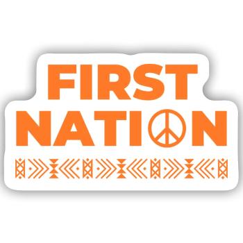 first nation indigen USA - Sticker Größe S (10 x 10 cm) - Mattweiß - Vorne