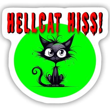 Höllenkatze zischt! 2 - Sticker Größe S (10 x 10 cm) - Mattweiß - Vorne