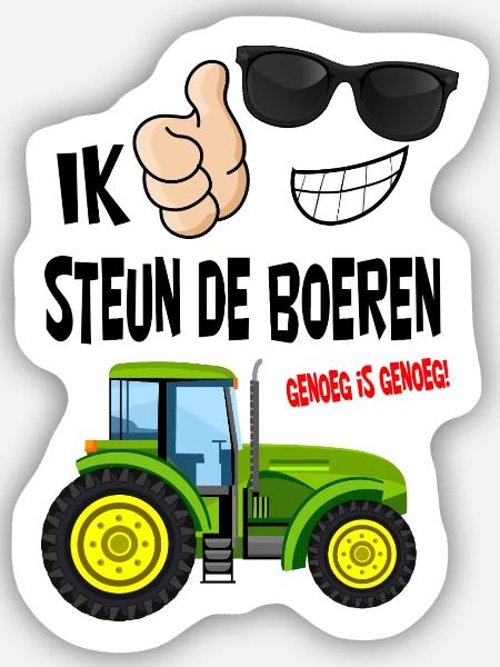 Bauern protestieren mit genug ist genug für die Bauern - Sticker Größe S (10 x 10 cm) - Mattweiß
