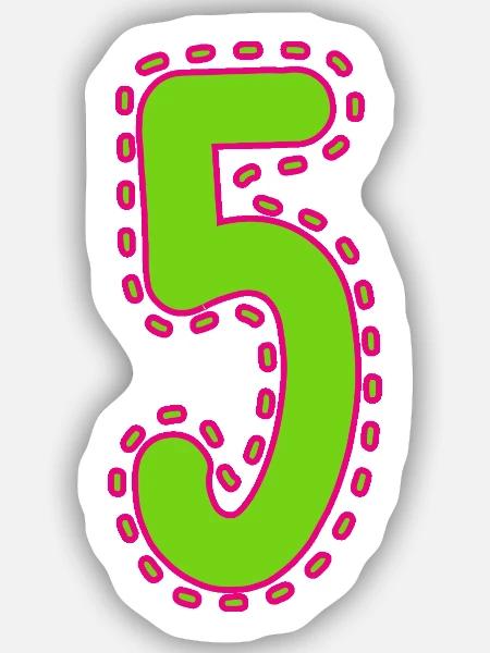5. 5 JAHRE. 5. JAHRESTAG. 5-JÄHRIGES JUBILÄUM - Sticker Größe S (10 x 10 cm) - Mattweiß