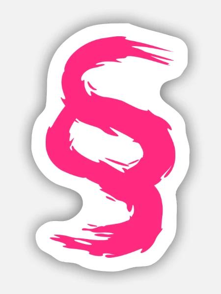 Paragraph Symbol Rosa Anwalt Anwältin Richterin - Sticker Größe S (10 x 10 cm) - Mattweiß