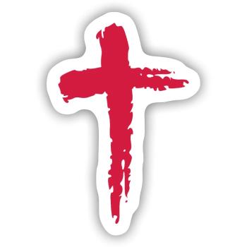 Christentum Religion Kreuz - Sticker Größe S (10 x 10 cm) - Mattweiß - Vorne