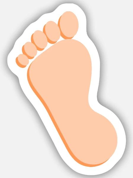 Fuß Füße Fußpflege Podologie Geschenk Geschenkidee - Sticker Größe S (10 x 10 cm) - Mattweiß
