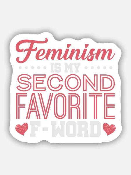 Feminismus - Sticker Größe S (10 x 10 cm) - Mattweiß