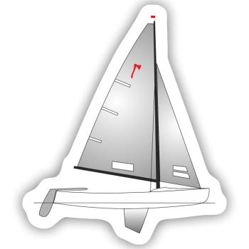 Pirat Riss - Sticker Größe S (10 x 10 cm) - Mattweiß - Vorne