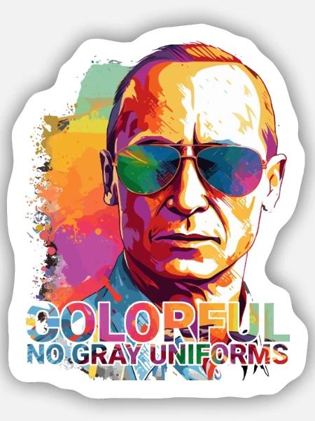 Colorful Resistance #Pu - Sticker Größe S (10 x 10 cm) - Mattweiß
