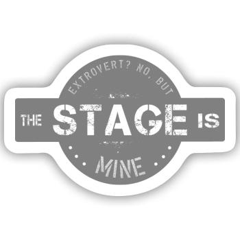 extrovertiert Mittelpunkt - Sticker Größe S (10 x 10 cm) - Mattweiß - Vorne