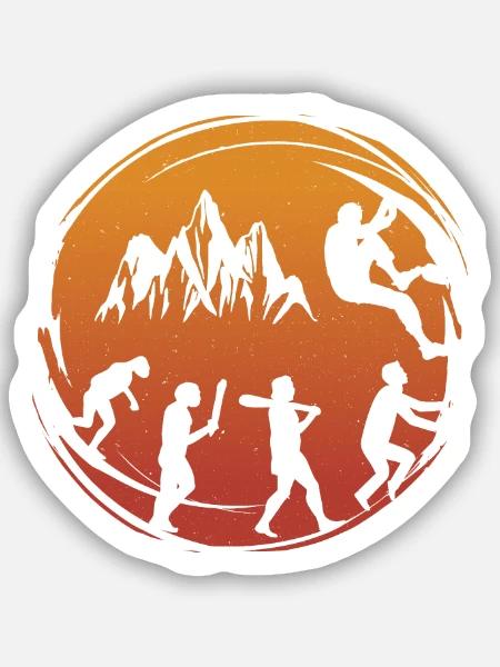 Klettern Kletterhalle Bergsteiger Boulder Bouldern - Sticker Größe S (10 x 10 cm) - Mattweiß
