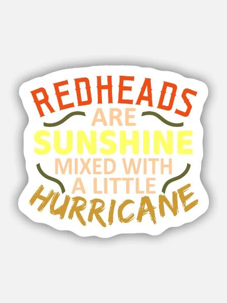 Redhead Rotschopf Geschenk - Sticker Größe S (10 x 10 cm) - Mattweiß