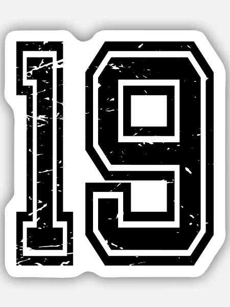 19 Corum schwarz used - Sticker Größe S (10 x 10 cm) - Mattweiß