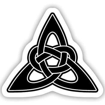 Keltische Knoten - Sticker Größe S (10 x 10 cm) - Mattweiß - Vorne