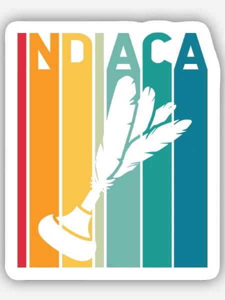 Indiaca Handfederball Indiaca Spieler Peteca - Sticker Größe S (10 x 10 cm) - Mattweiß